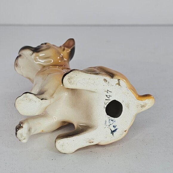 Vintage Lefton Boxer Dog Figurine Collectible Sitting Ceramic - Picture 6 of 8